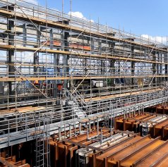 Enclosure scaffolding